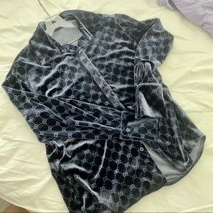 Gucci style Velvet shirt